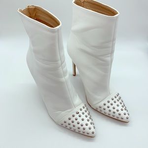 Wild Diva white ankle boots